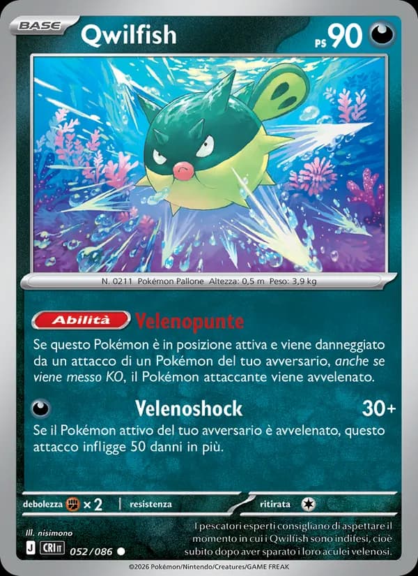 Qwilfish card in Italian