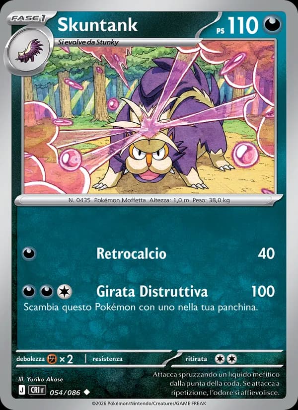 Skuntank card in Italian