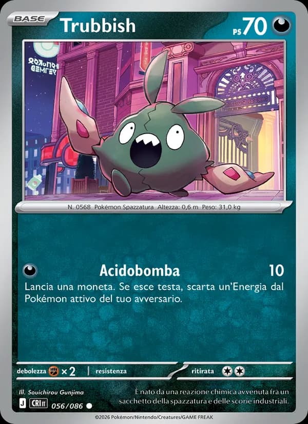 Trubbish card in Italian