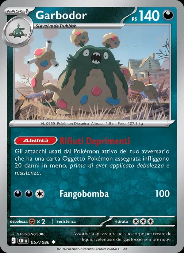 Garbodor card in Italian