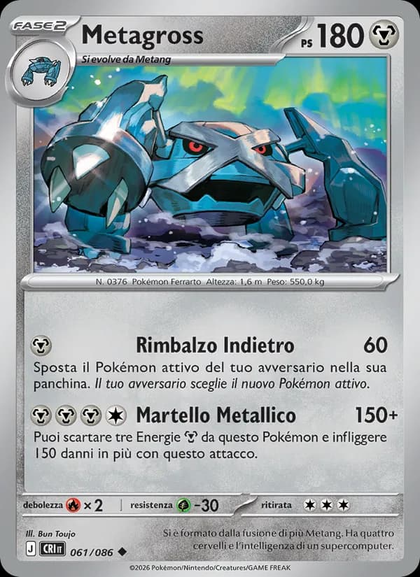 Metagross card in Italian