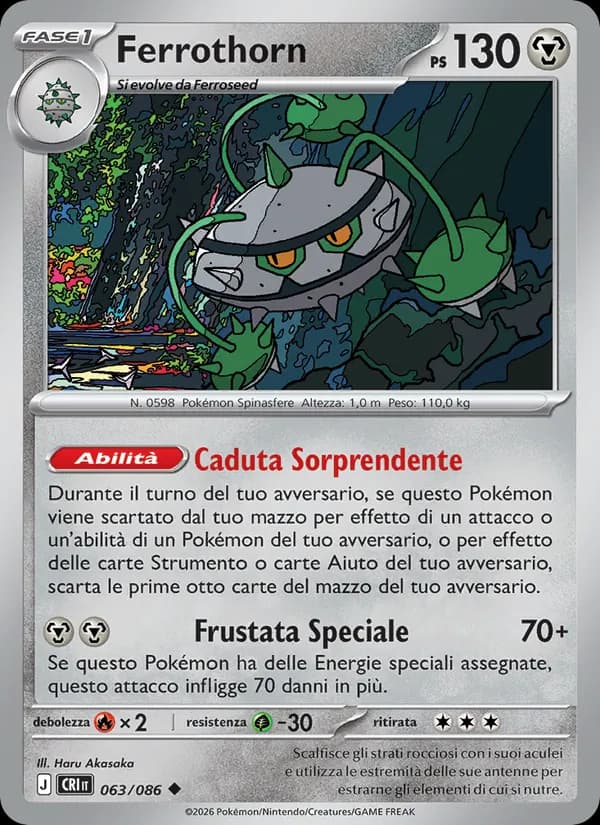 Ferrothorn card in Italian