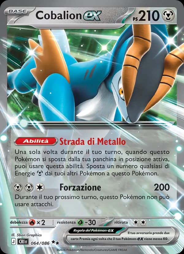 Cobalion-ex card in Italian