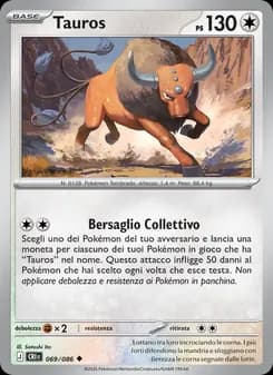 Tauros card in Italian