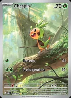 Chespin card in Italian