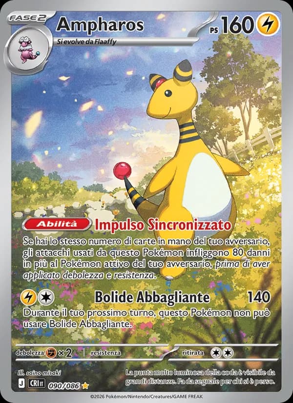 Ampharos card in Italian