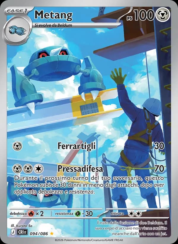Metang card in Italian