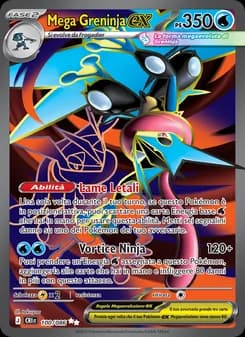 Mega Greninja-ex card in Italian