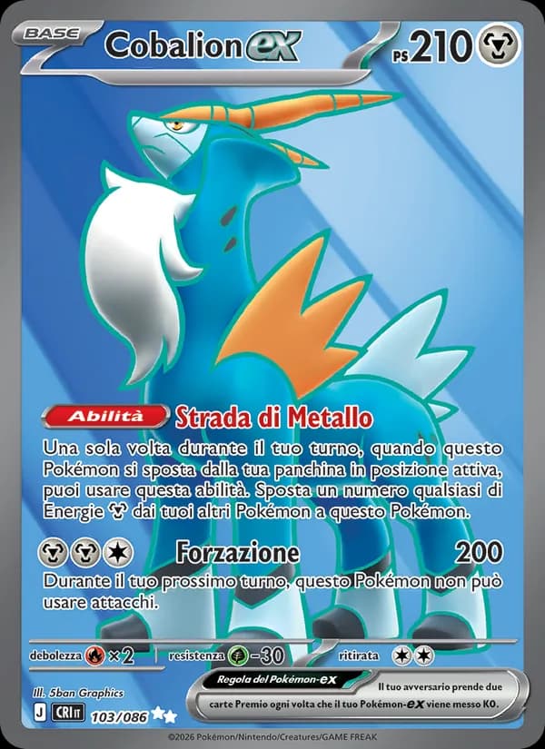 Cobalion-ex card in Italian