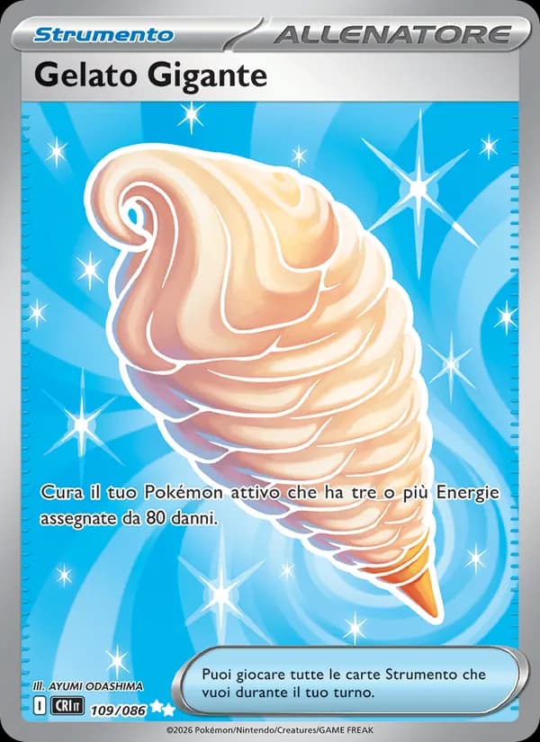 Gelato Gigante card in Italian