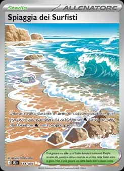 Spiaggia dei Surfisti card in Italian