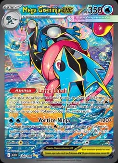 Mega Greninja-ex card in Italian
