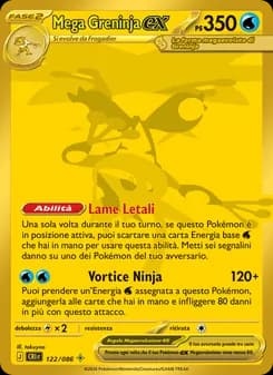 Mega Greninja-ex card in Italian