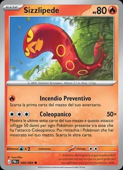 Sizzlipede card in Italian