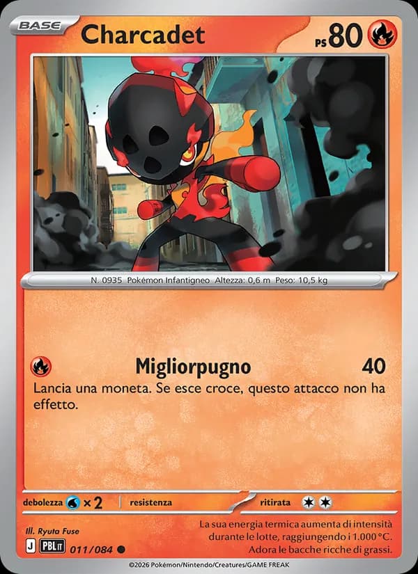 Charcadet card in Italian