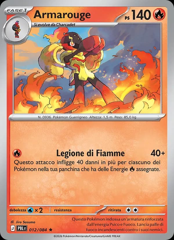 Armarouge card in Italian