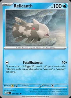 Relicanth card in Italian