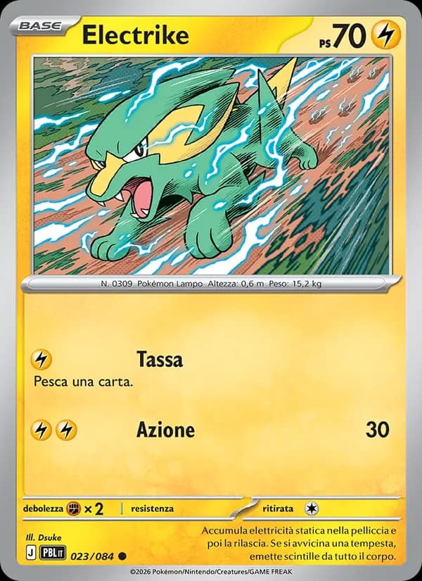Electrike card in Italian