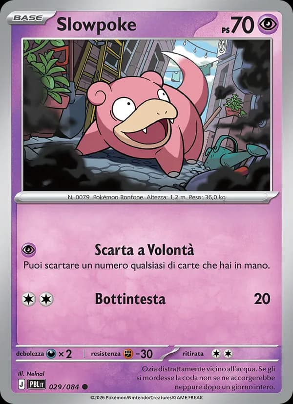 Slowpoke card in Italian