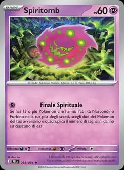 Spiritomb card in Italian