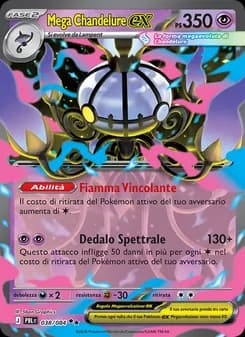 Mega Chandelure-ex card in Italian
