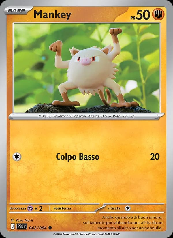 Mankey card in Italian