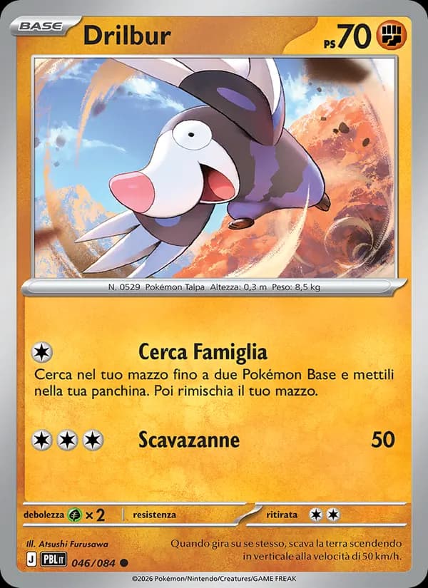 Drilbur card in Italian