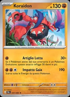 Koraidon card in Italian