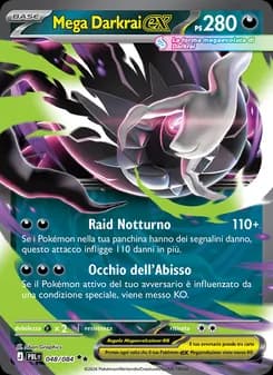 Mega Darkrai-ex card in Italian