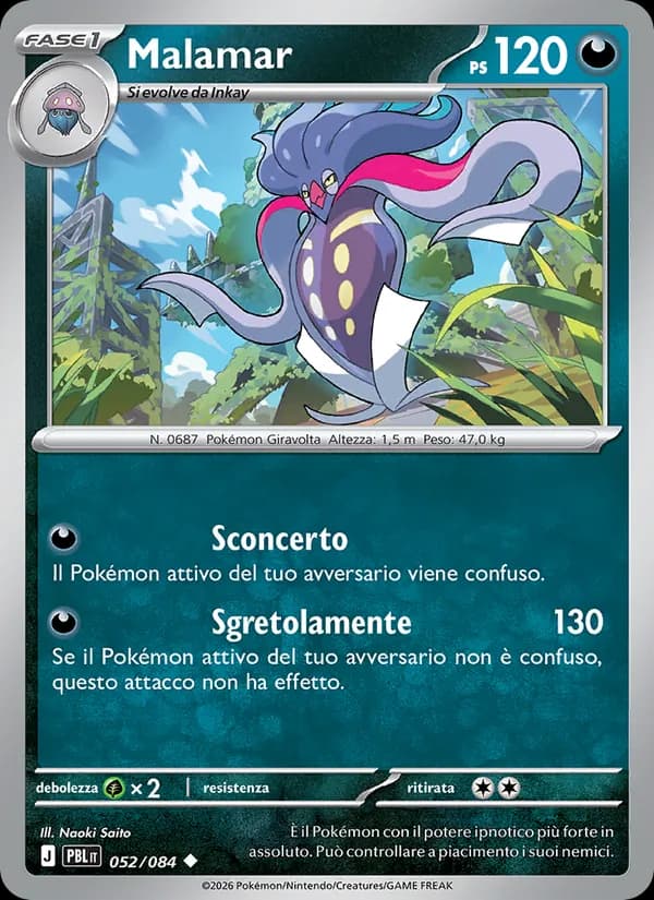 Malamar card in Italian