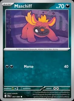 Maschiff card in Italian
