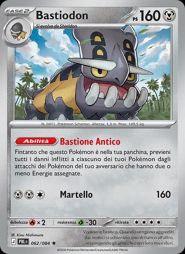 Bastiodon card in Italian