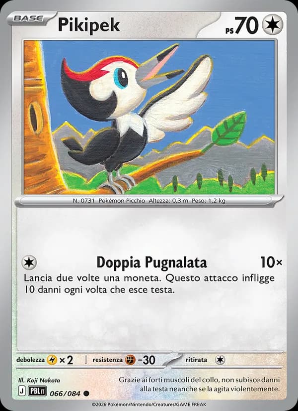 Pikipek card in Italian