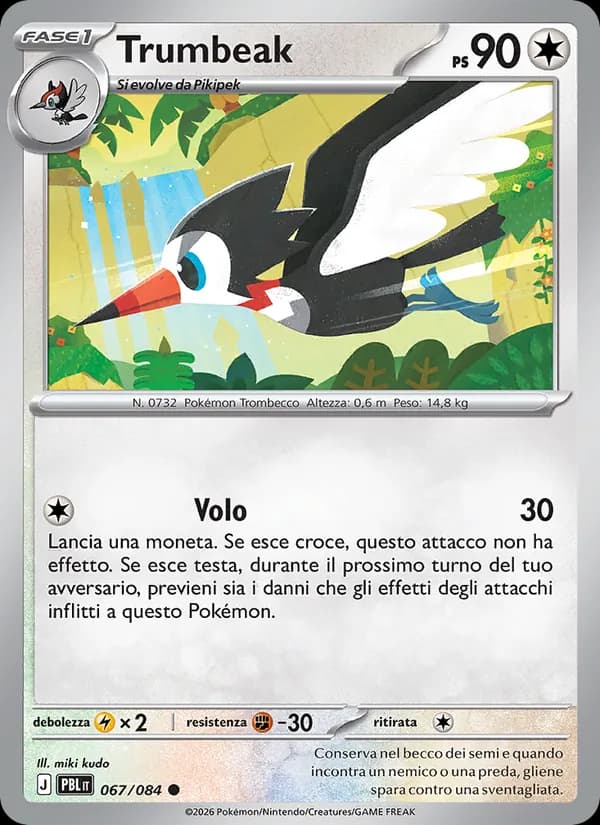 Trumbeak card in Italian
