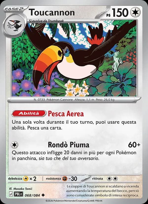 Toucannon card in Italian