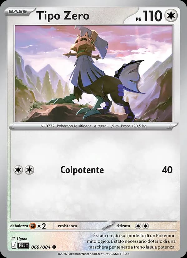 Tipo Zero card in Italian