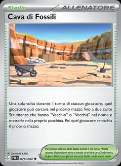 Cava di Fossili card in Italian
