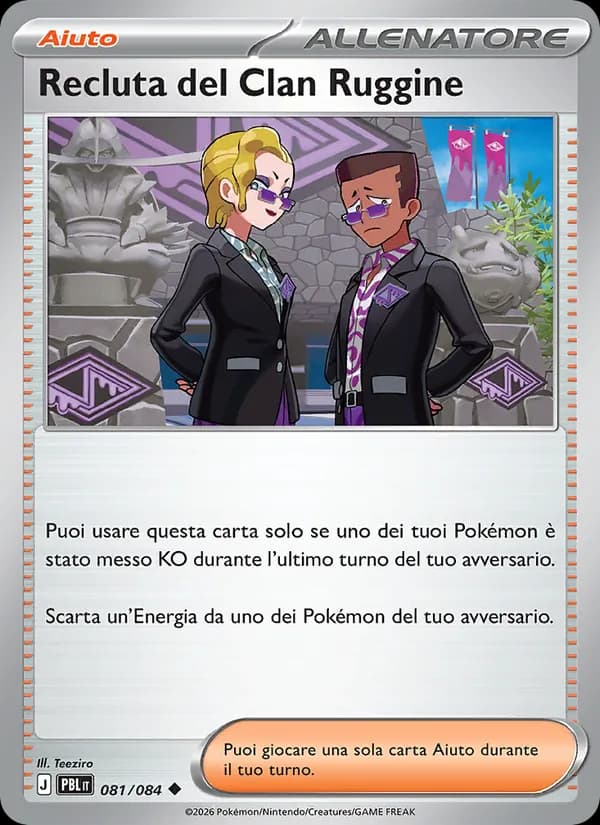 Recluta del Clan Ruggine card in Italian