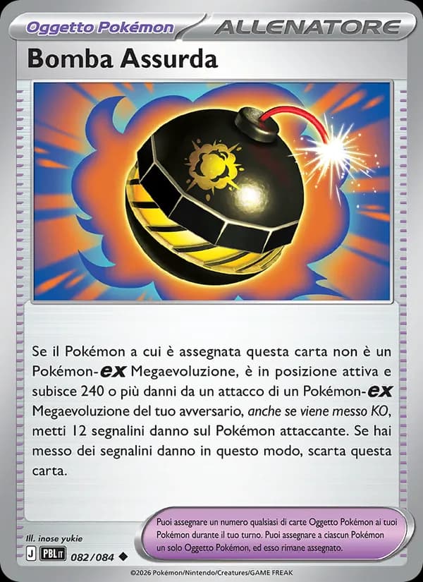 Bomba Assurda card in Italian