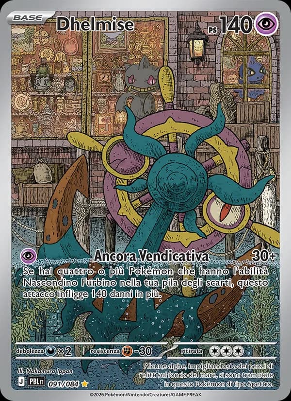 Dhelmise card in Italian