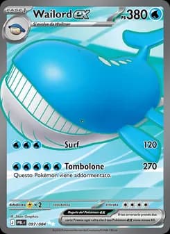Wailord-ex card in Italian