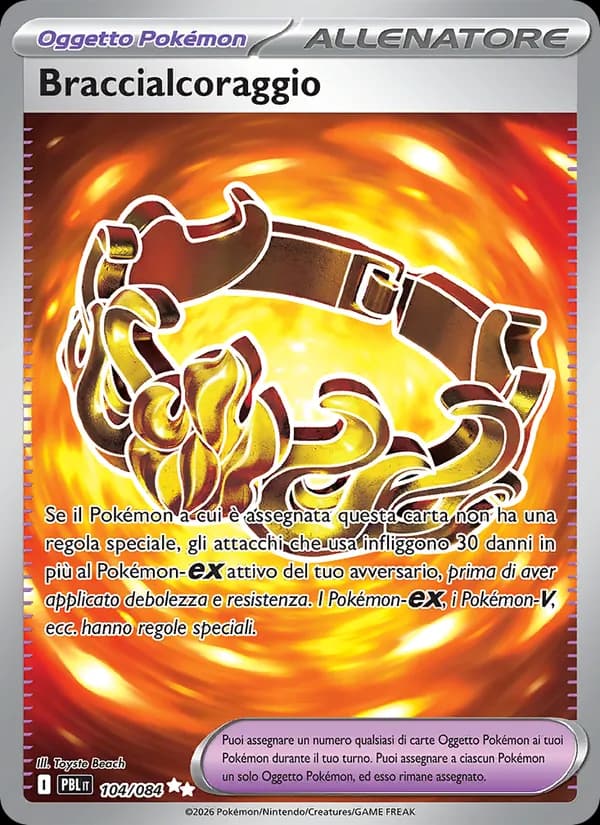 Braccialcoraggio card in Italian
