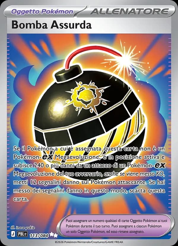 Bomba Assurda card in Italian