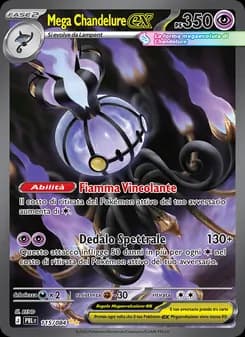 Mega Chandelure-ex card in Italian
