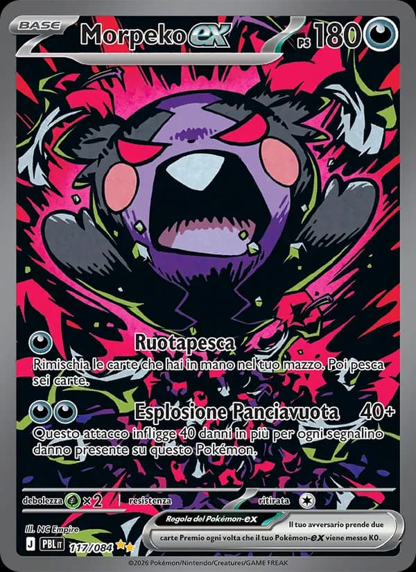 Morpeko-ex card in Italian