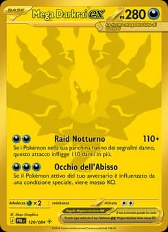 Mega Darkrai-ex card in Italian