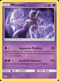 Mewtwo card in Italian