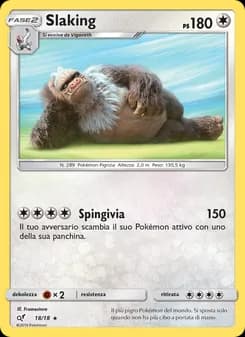 Slaking card in Italian