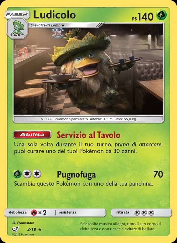 Ludicolo card in Italian