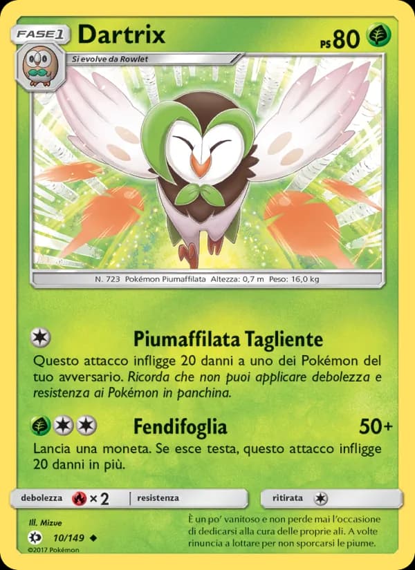 Dartrix card in Italian